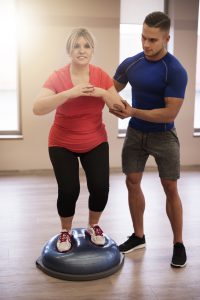Mature woman on the workout